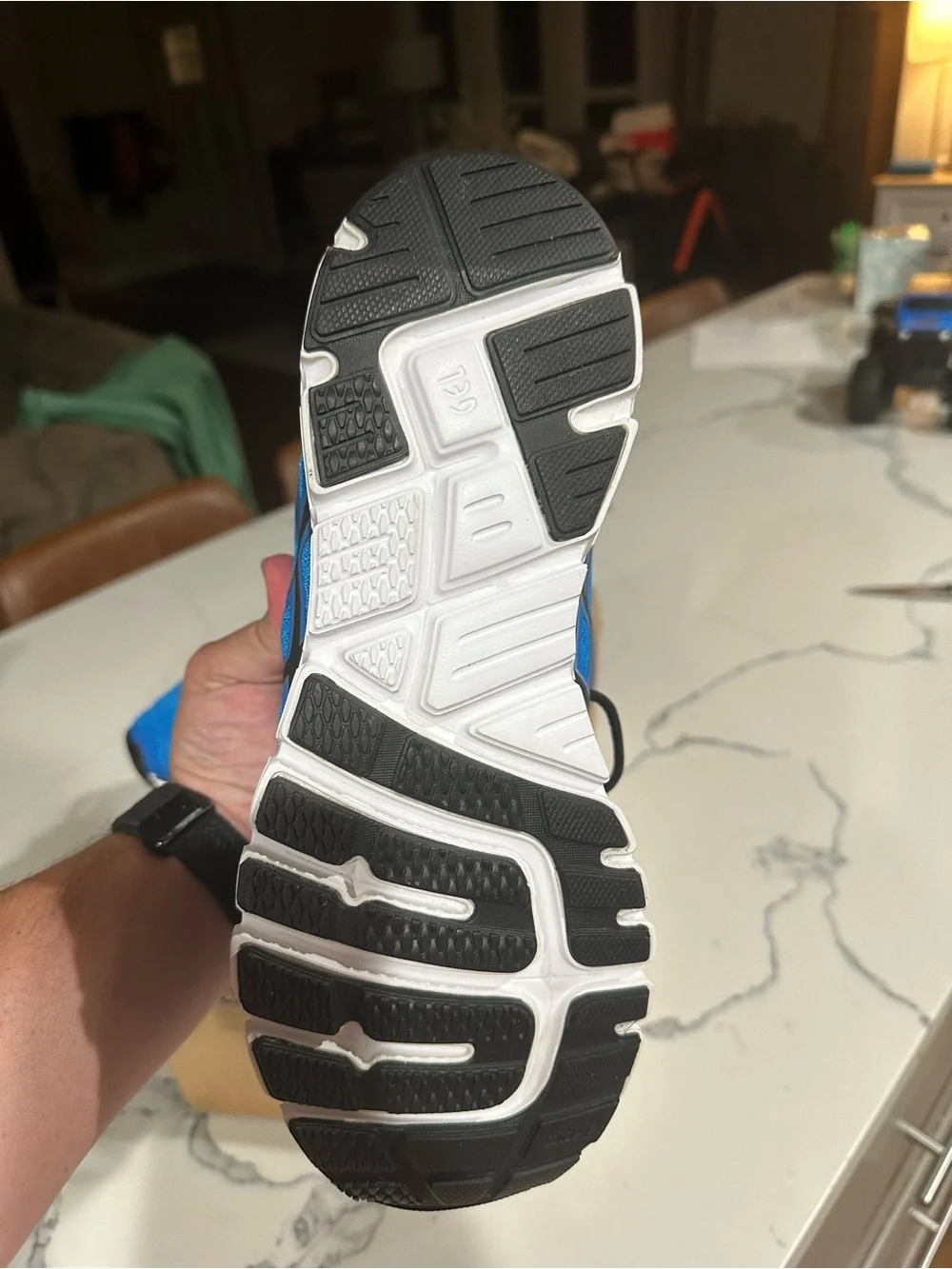 Asics Blue and Black Men's Running Shoes
